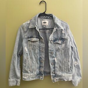 Old Navy Light Wash Denim Jacket | Size Small Petites | 100% Cotton